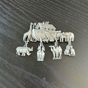 Jonette Jewelry Pewter Noah's Ark Pin